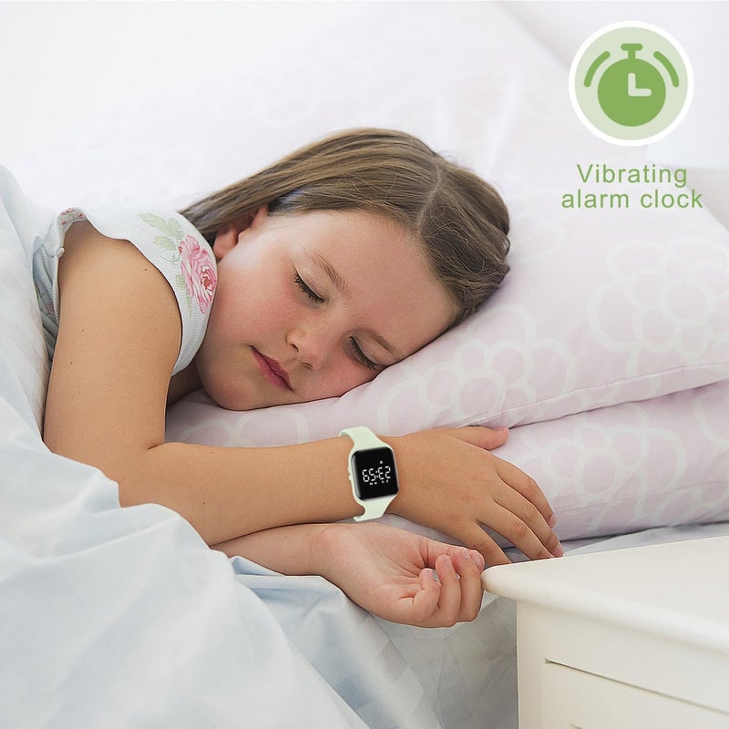 A ALPS Kids Watches for Girls Boys Digital Sport Watch with Step Counter Pedometer Vibration Alarm Clock, No App Waterproof Fitness Tracker Kids Watch Boys Girls Teens Students Ages 5-16 - Image 3